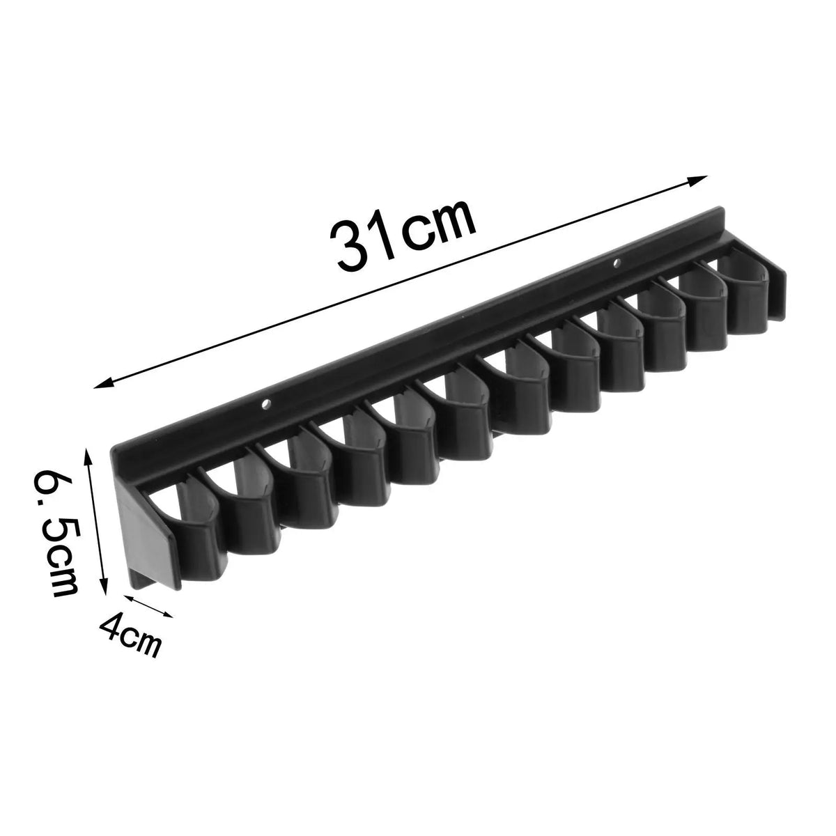 Maßzeichnung: 31 cm lang, 6,5 cm tief, 4 cm hoch